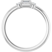 14K White 1/3 CTW Natural Diamond Stackable Ring