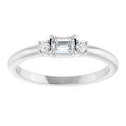 Platinum 1/3 CTW Natural Diamond Stackable Ring