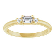 14K Yellow 1/3 CTW Natural Diamond Stackable Ring