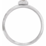 Sterling Silver Natural Amethyst Family Stackable Ring