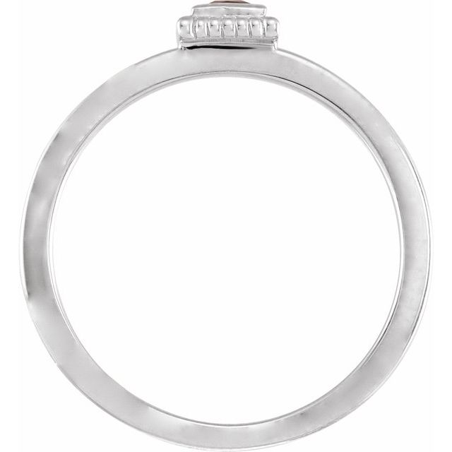 Sterling Silver Natural Amethyst Family Stackable Ring