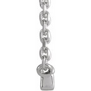 Sterling Silver .07 CTW Natural Diamond French-Set Bar 18" Necklace