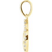 14K Yellow .07 CTW Natural Diamond Heart Pendant