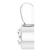Sterling Silver 1/3 CT Natural Diamond Bezel-Set Solitaire Pendant