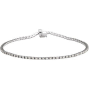 14K White 1 CTW Natural Diamond Line 7 1/4" Bracelet