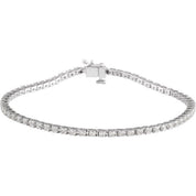14K White 2 CTW Natural Diamond Line 7 1/4" Bracelet