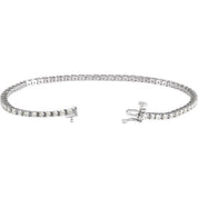 14K White 2 CTW Natural Diamond Line 7 1/4" Bracelet