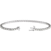 14K White 3 CTW Lab-Grown Diamond Line 7 1/4" Bracelet
