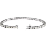 14K White 5 CTW Lab-Grown Diamond Line 7 1/4" Bracelet