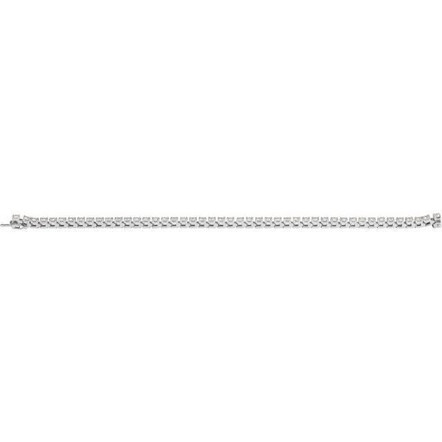 14K White 5 CTW Lab-Grown Diamond Line 7 1/4" Bracelet