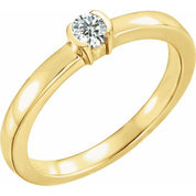 14K Yellow 1/5 CTW Natural Diamond Family Stackable Ring
