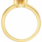 14K Yellow Natural Citrine Stackable Family Ring