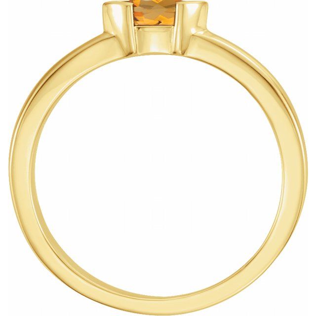 14K Yellow Natural Citrine Stackable Family Ring