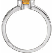 Sterling Silver Natural Citrine Family Stackable Ring