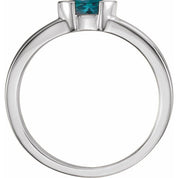 Sterling Silver Lab-Grown Alexandrite Family Stackable Ring