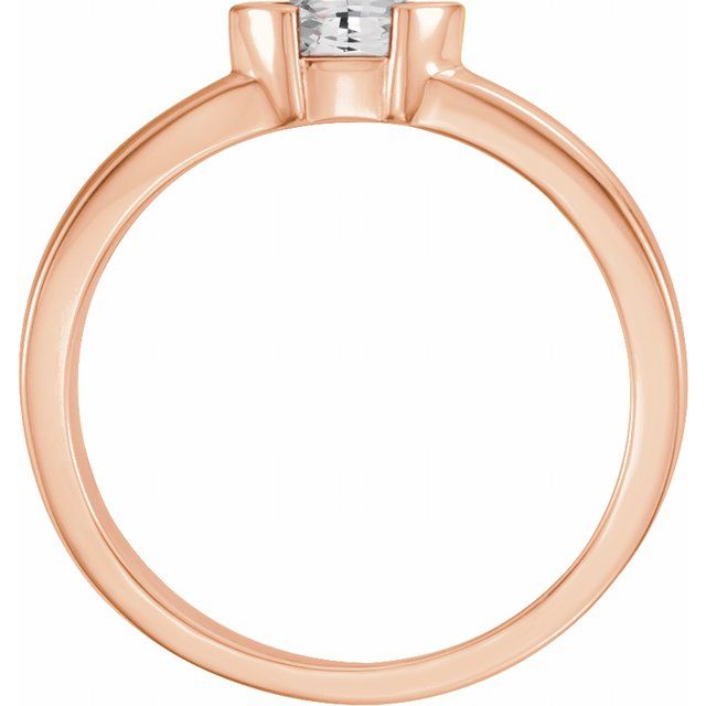 14K Rose 1/4 CTW Natural Diamond Family Stackable Ring