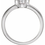 Sterling Silver Natural White Sapphire Family Stackable Ring