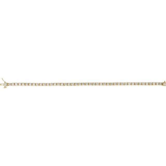 14K Yellow 5 CTW Lab-Grown Diamond Line 7 1/4" Bracelet