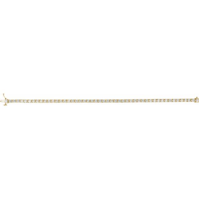 14K Yellow 5 CTW Natural Diamond Line 7 1/4" Bracelet