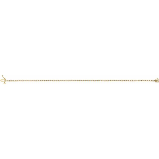 14K Yellow 1 CTW Lab-Grown Diamond Line 7 1/4" Bracelet