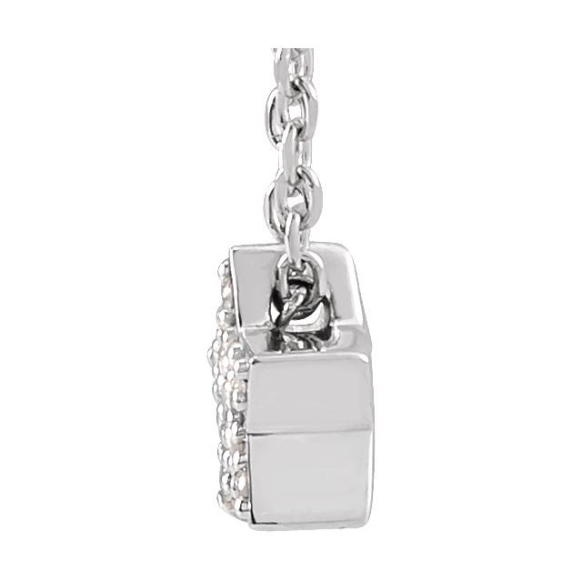 Platinum .04 CTW Natural Diamond Star 16-18" Necklace