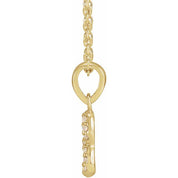 14K .03 CTW Natural Diamond Petite Infinity Necklace 16-18"