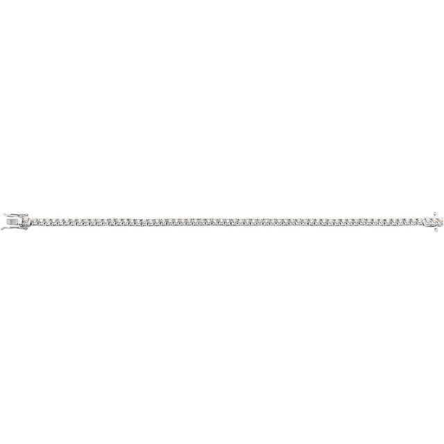 14K White 1 CTW Natural Diamond Illusion-Set Line 7" Bracelet