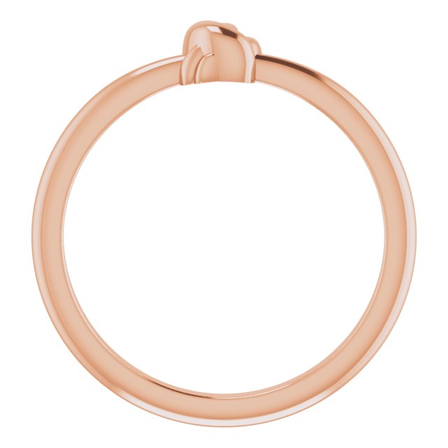 14K Rose Stackable Knot Ring