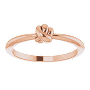 14K Rose Stackable Knot Ring