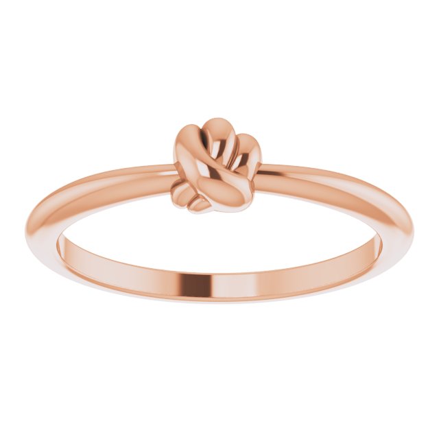 14K Rose Stackable Knot Ring