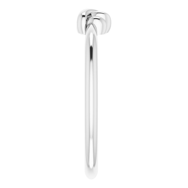 14K White Stackable Knot Ring - Elegant Design by Brand