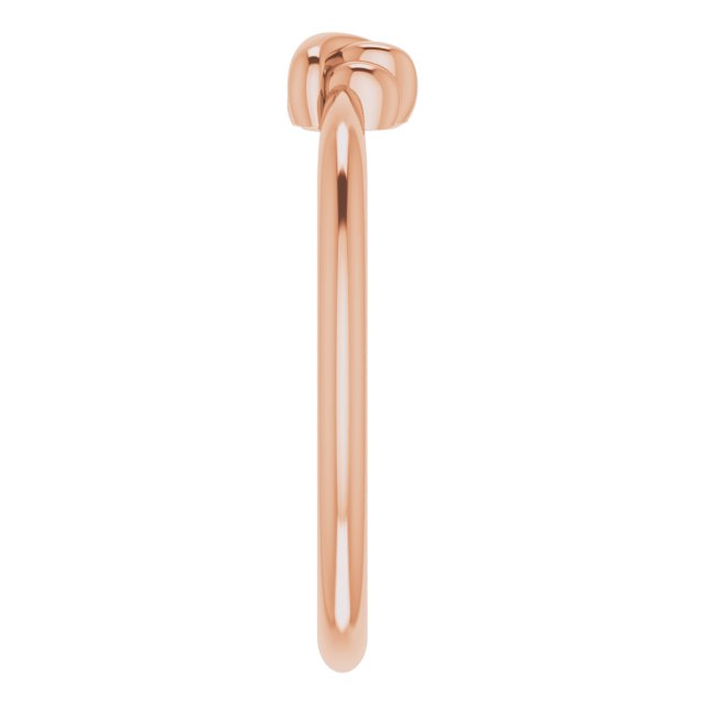 14K Rose Stackable Knot Ring