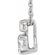 14K Lab-Grown Diamond Claw-Prong Necklace 16-18" with 1/4 to 1 CTW Diamond Weight