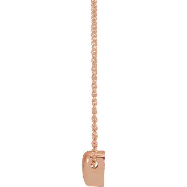 14K Puffed Heart Necklace 16-18"
