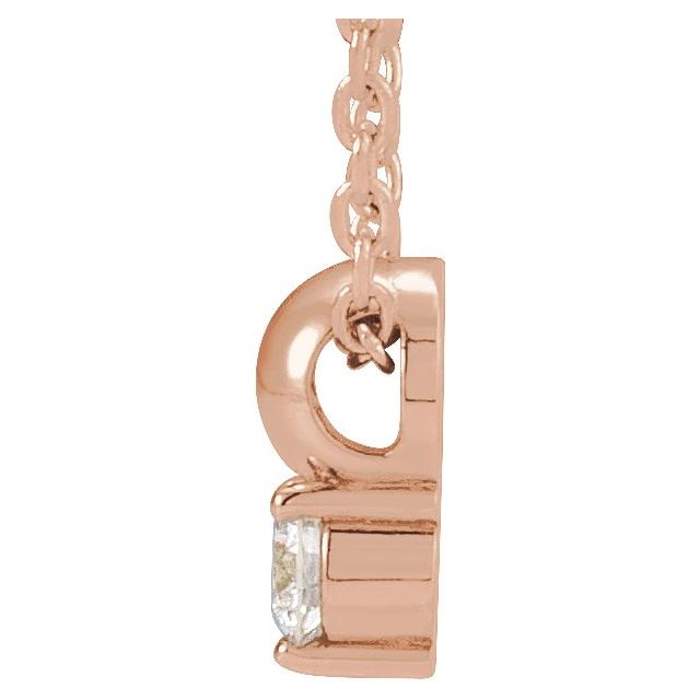 14K 1/6 CT Natural Diamond Bead 16-18" Necklace