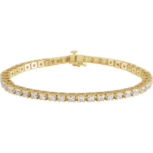 14K Yellow 5 CTW Lab-Grown Diamond Line 7 1/4" Bracelet