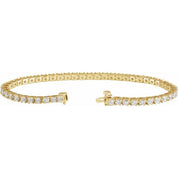 14K Yellow 5 CTW Natural Diamond Line 7 1/4" Bracelet