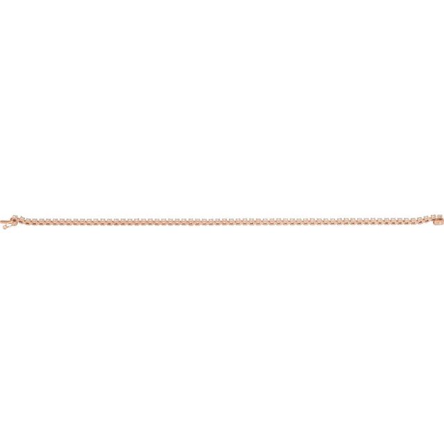 14K Rose 2 CTW Lab-Grown Diamond Line 7 1/4" Bracelet