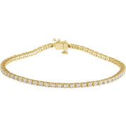 14K Yellow 2 CTW Natural Diamond Line 7 1/4" Bracelet