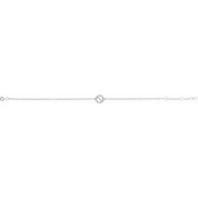 14K White .03 CTW Natural Diamond Circle 6 1/2-7 1/2" Bracelet