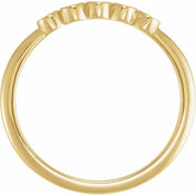 14K Yellow 1/8 CTW Rose-Cut Natural Diamond Stackable Ring