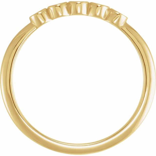 14K Yellow 1/8 CTW Rose-Cut Natural Diamond Stackable Ring