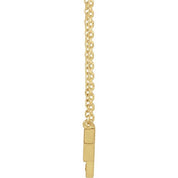 14K Natural Diamond Honeycomb Necklace with .04 CTW, 16" Length