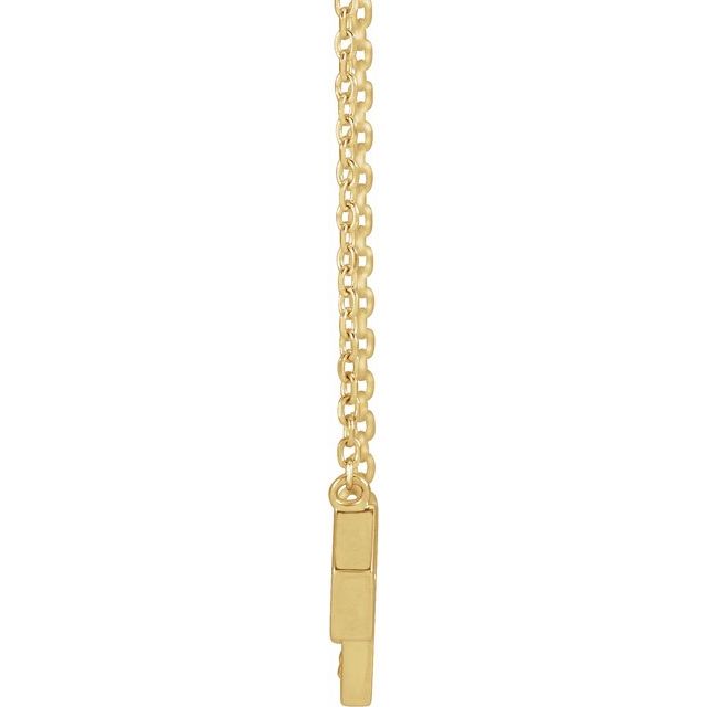 14K Natural Diamond Honeycomb Necklace with .04 CTW, 16" Length