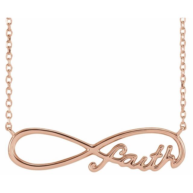 14K Faith Infinity 18" Necklace