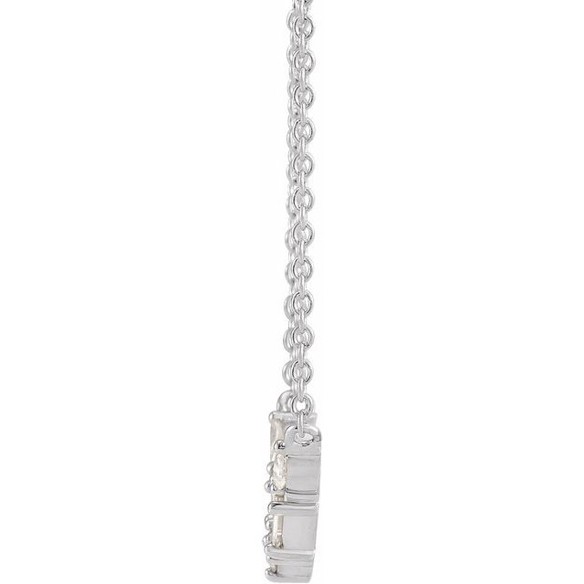 14K 1/6 CTW Natural Diamond V 18" Necklace