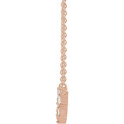 14K 1/6 CTW Natural Diamond V 18" Necklace