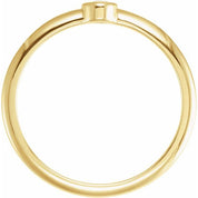 14K Yellow .03 CT Rose-Cut Natural Diamond Stackable Ring