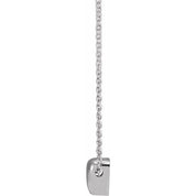 Sterling Silver Puffed Heart 16-18"Necklace