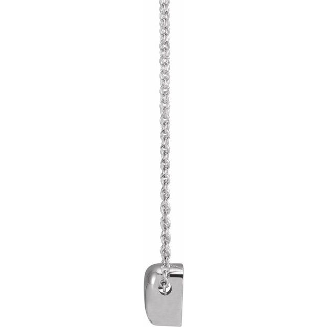Sterling Silver Puffed Heart 16-18"Necklace